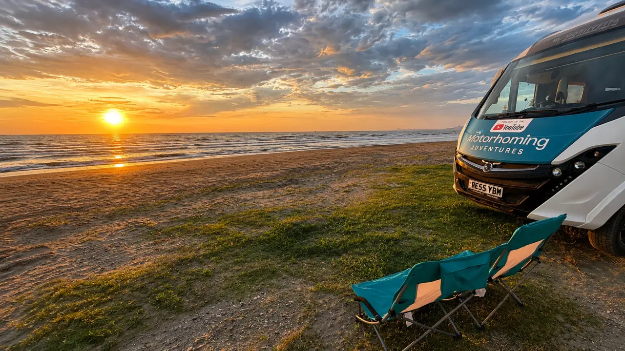Motorhome touring scene
